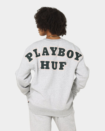 HUF X Playboy Rabbit Head Crew Grey Heather