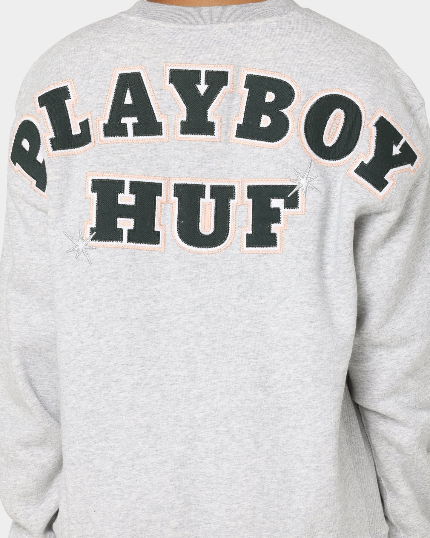 HUF X Playboy Rabbit Head Crew Grey Heather