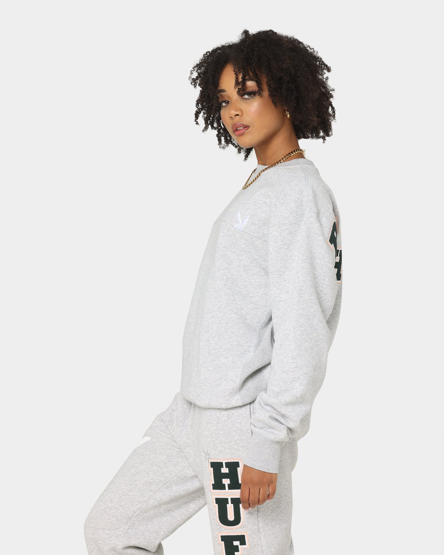 HUF X Playboy Rabbit Head Crew Grey Heather