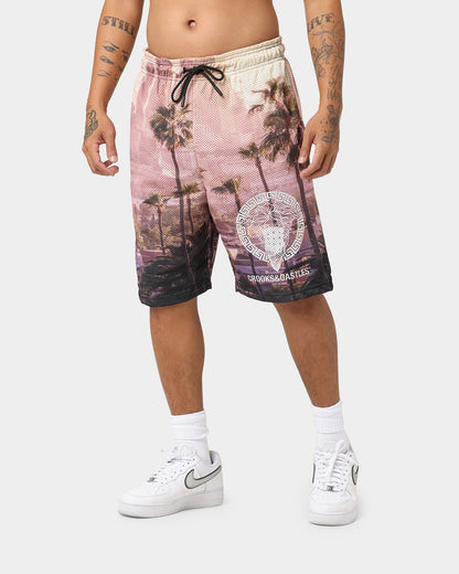 Crooks & Castles Medusa LA Mesh Shorts Multi-coloured