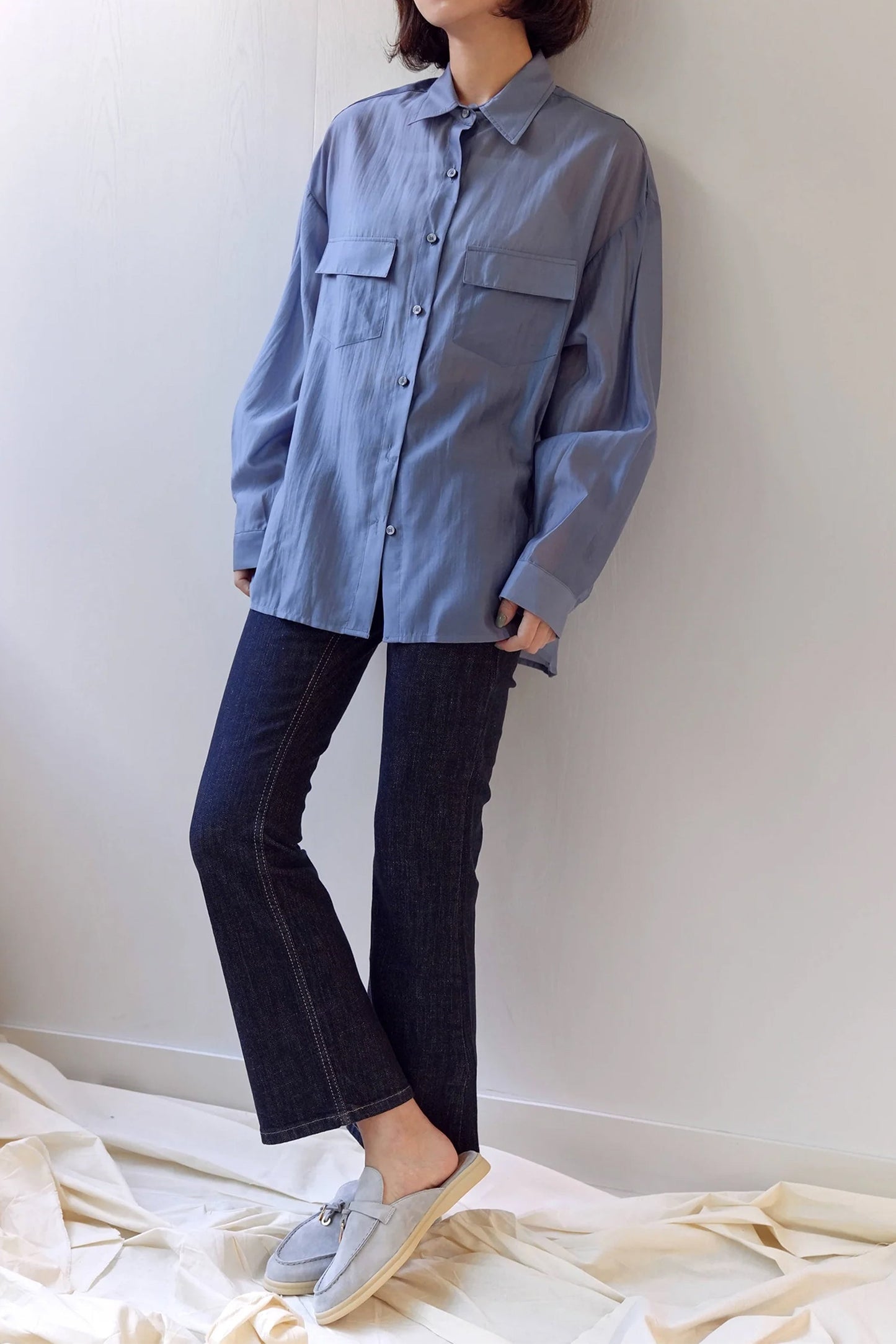 Elinor Pocket Shirt, Blue