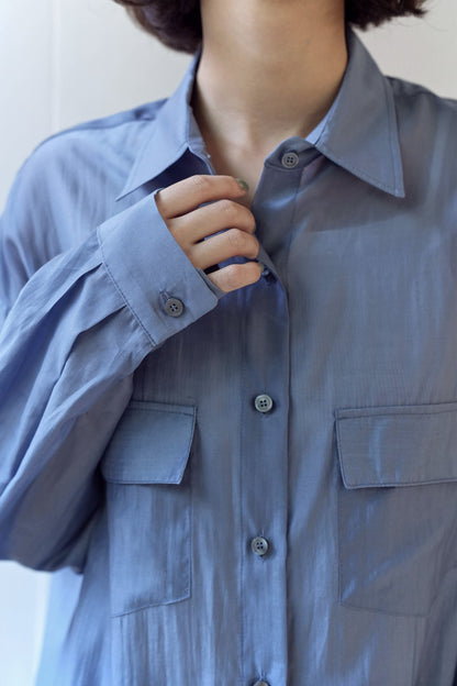 Elinor Pocket Shirt, Blue