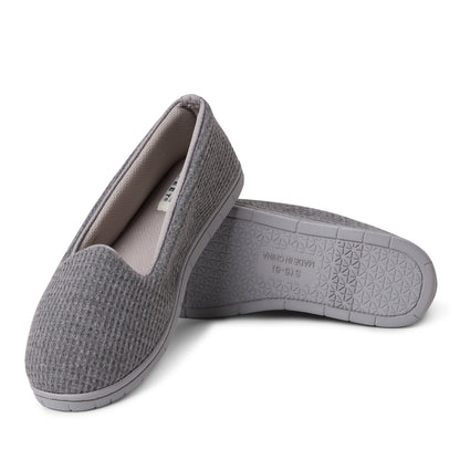 EZ Feet Women's Velour Closed Back Memory Foam Slipper