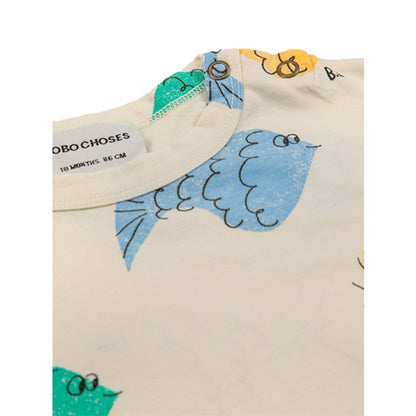 Bobo Choses White Multicolor Fish All Over T-Shirt