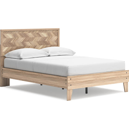 Battelle Full Platform Bed - Tan