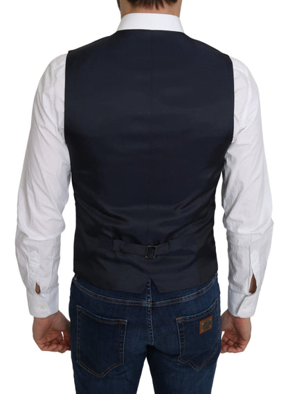 Dolce & Gabbana Elegant  Silk-Blend Formal Men's Vest