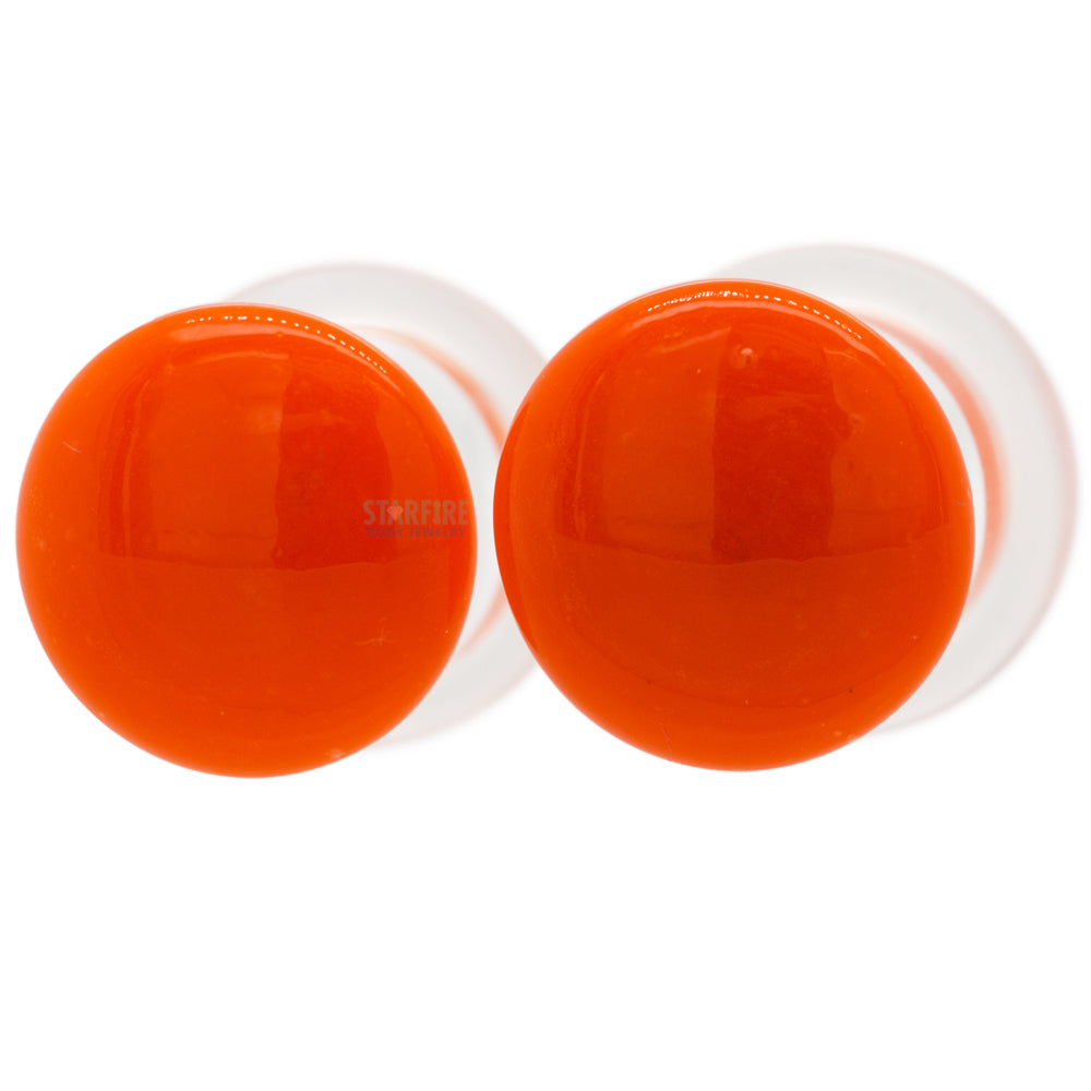 Glass Color Front Plugs - Orange