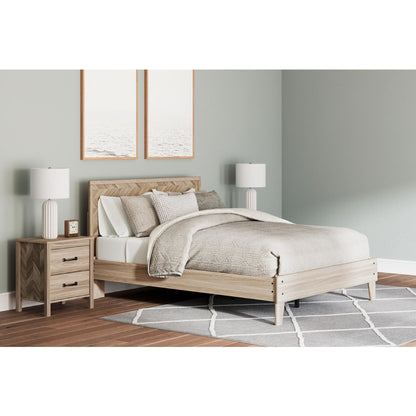 Battelle Full Platform Bed - Tan