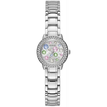 GUESS SILVER TONE CASE STAINLESS STEEL RHINESTONE GW0028L1 WOMEN'S  WATCH