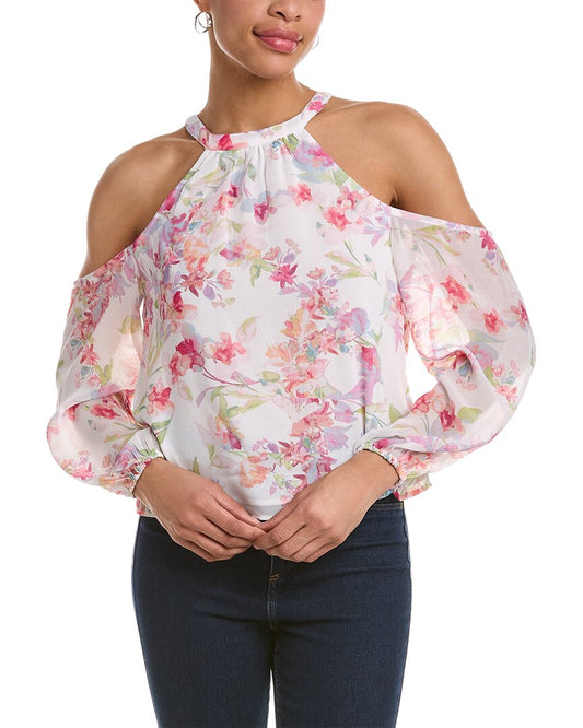 1.STATE Cold-Shoulder Top