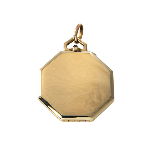 Estate Multi Photo 14K Gold Octagonal Locket