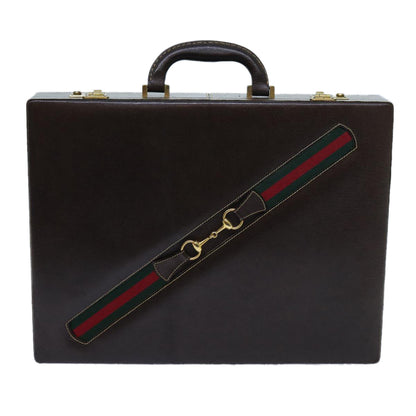 Gucci Sherry  Leather Briefcase Bag (Pre-Owned)