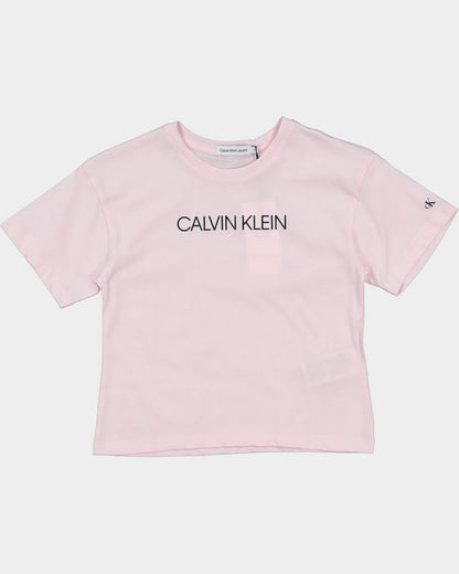 Calvin Klein Kids' Institutional Logo Boxy T-Shirt Sweetest Pink