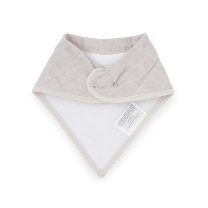 Cotton Muslin + Fleece Bandana Bib 4 Pack - Tropical Leaf