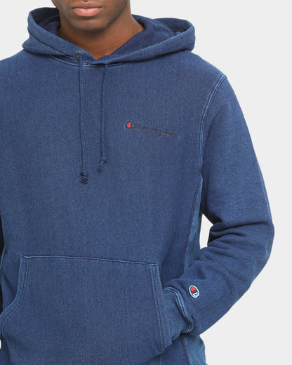 Champion Rev Weave Rebound Hoodie Indigo Washed