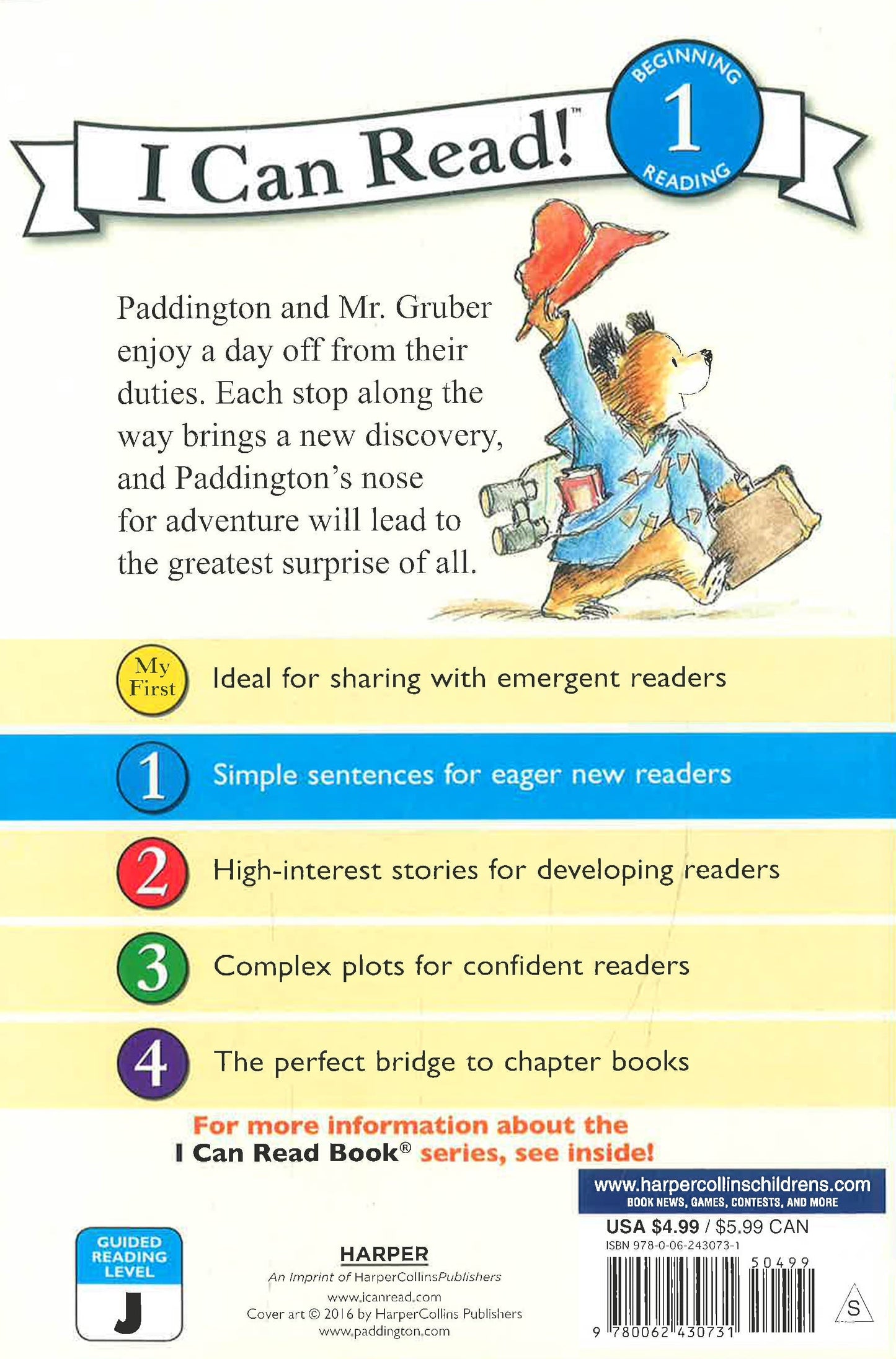 I Can Read Level 1: Paddington's Day Off