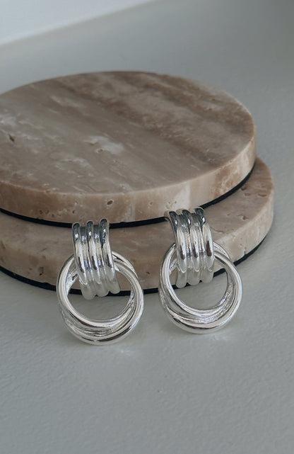 Camille Statement Earrings Silver