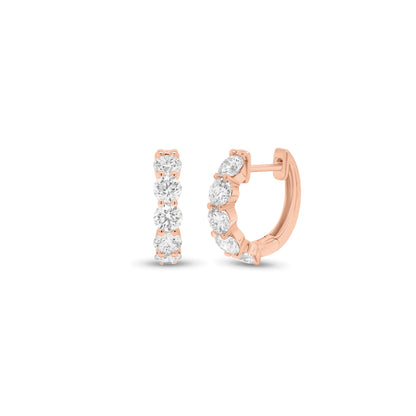 1.58 ct Diamond Huggie Earrings