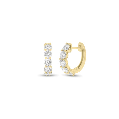 1.58 ct Diamond Huggie Earrings