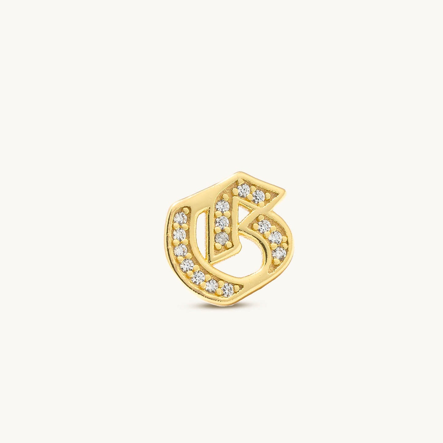 Gothic CZ Initial Stud