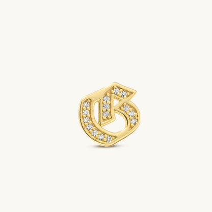 Gothic CZ Initial Stud