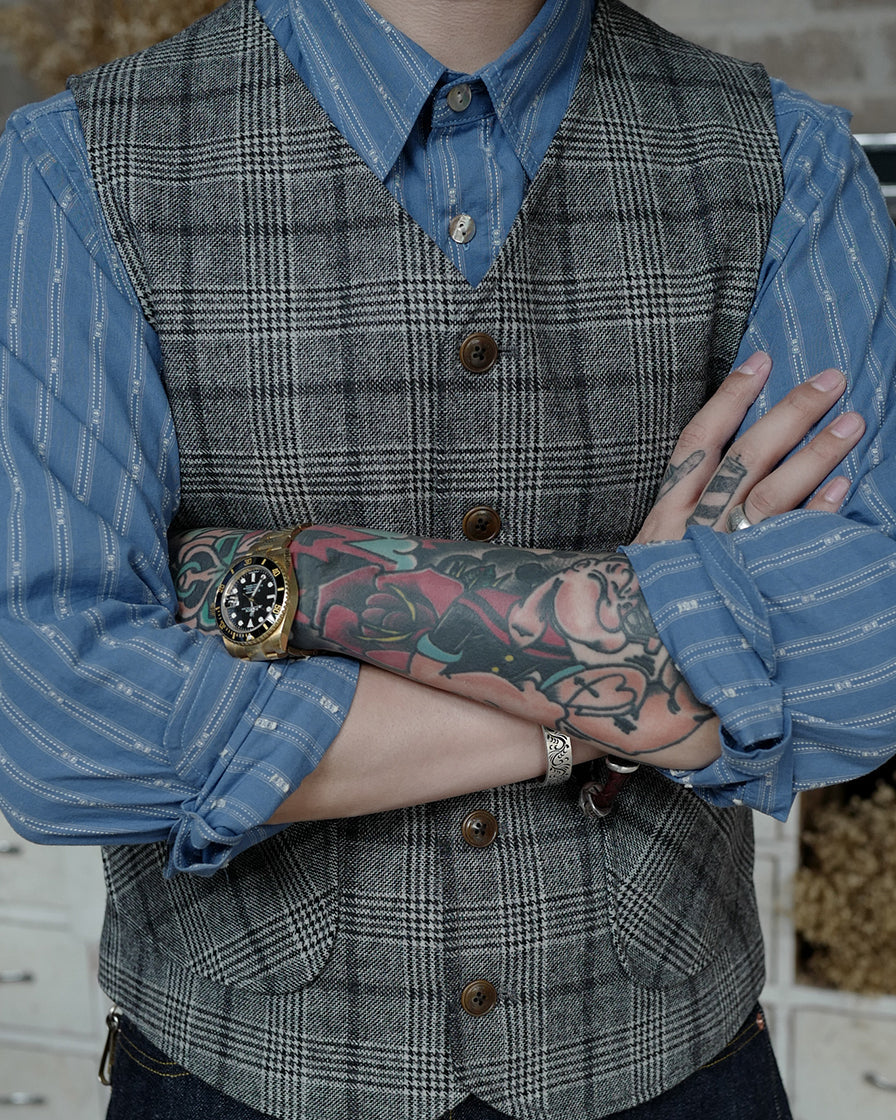 Grey Check Waistcoat