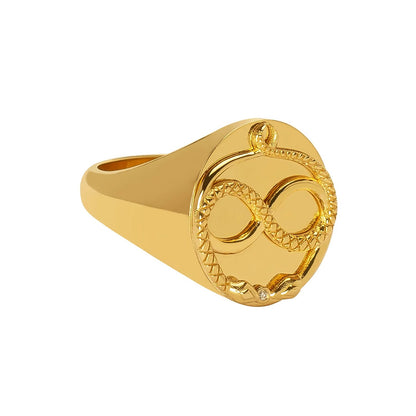 Classic Zodiac Signet Ring - Gemini