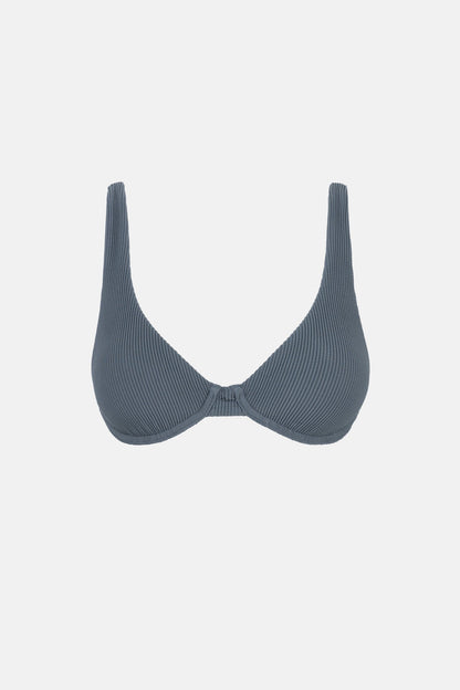 Essential Rib Underwire Top Graphite