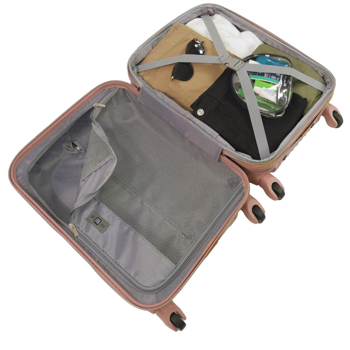 Geo 22" Carry-on Expandable Spinner Rose Gold