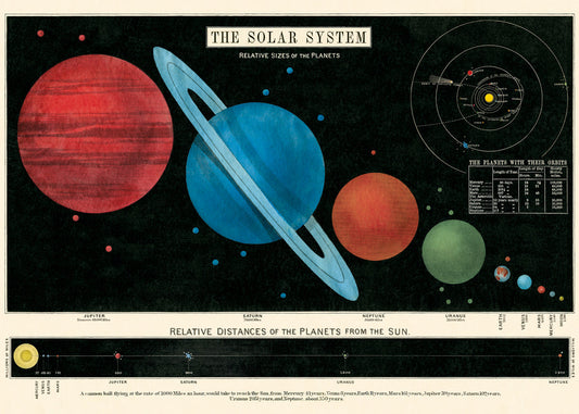 Cavallini & Co. Solar System Chart Decorative Paper