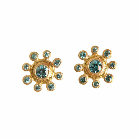 Blue Zircon Earrings