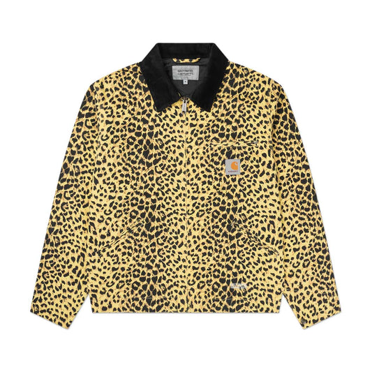 carhartt wip x wacko maria og detroit jacket (leopard print)