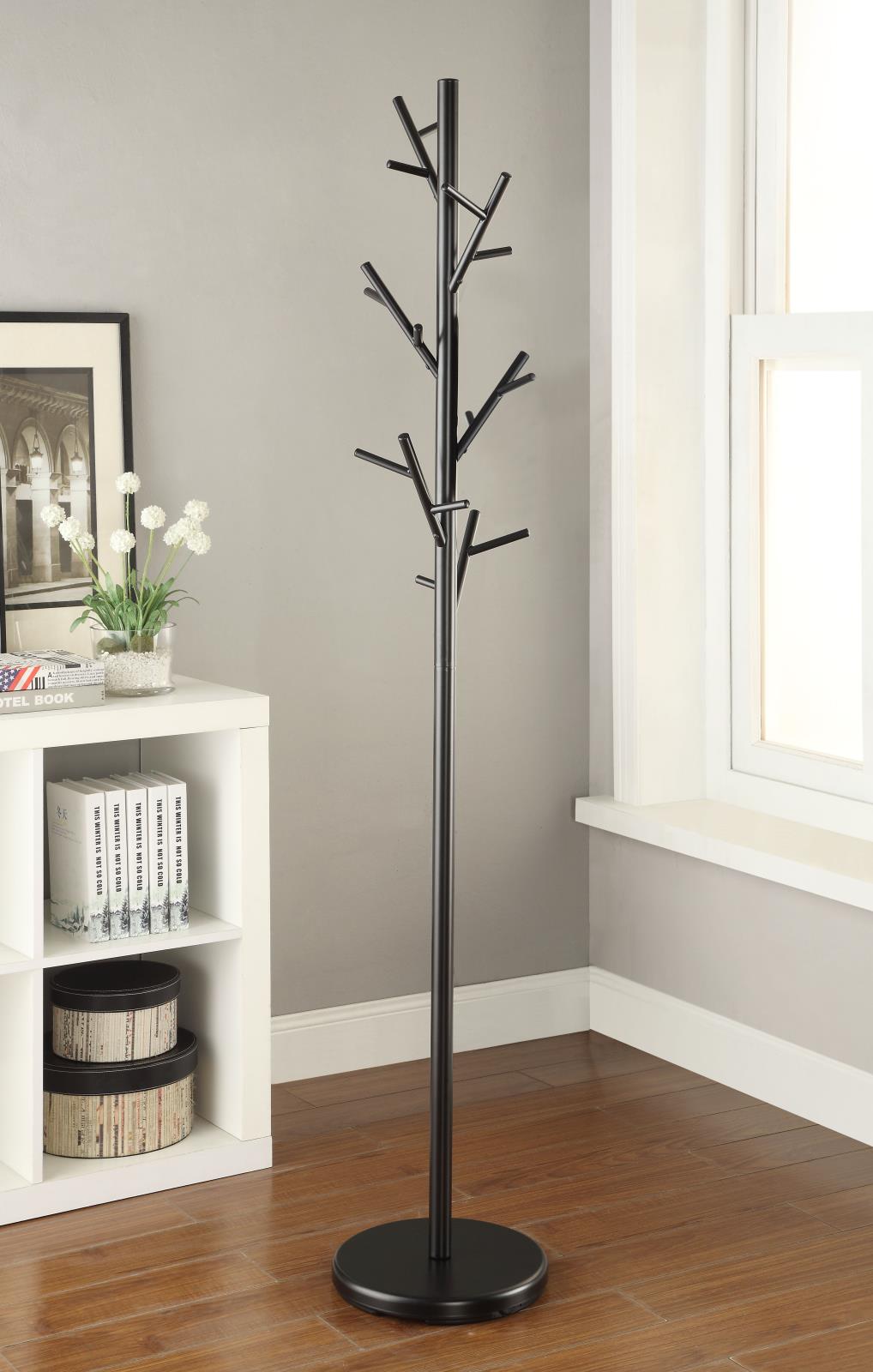 Clover Black 18-Hook Coat Rack