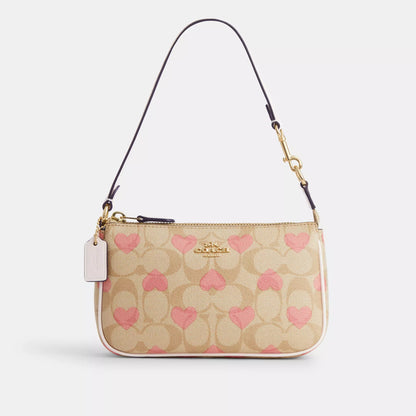 Coach Outlet Nolita 19 In Signature Canvas With Heart Print