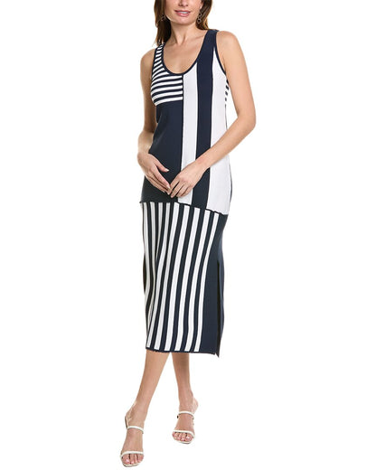 Cedric Charlier Striped Maxi Dress