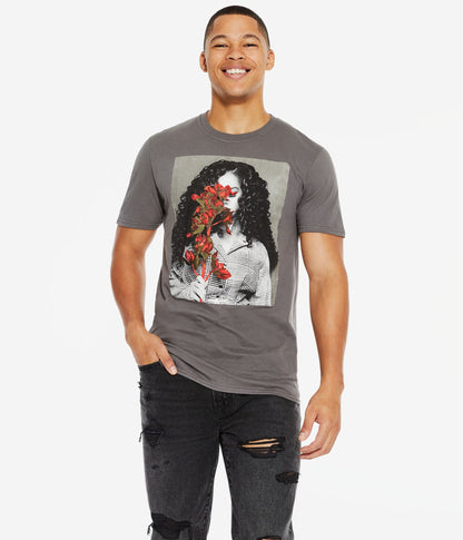 Aeropostale Men's H.E.R. Flowers Graphic Tee