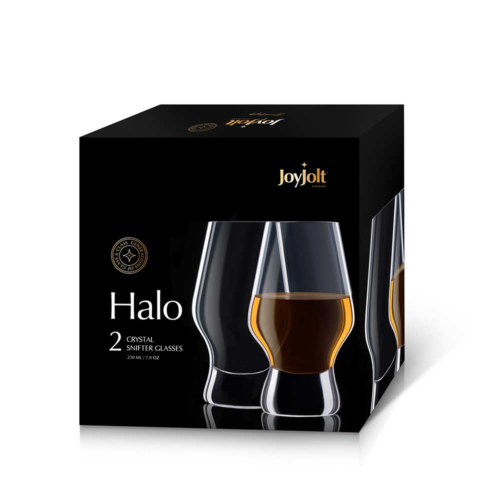 Halo Crystal Whiskey Glasses - 7.8 oz - Set of 4