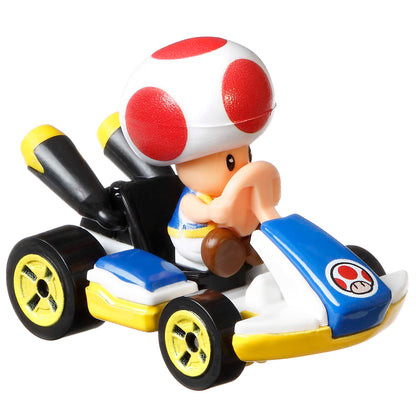 Hot Wheels Mario Kart Vehículo de Juguete Toad Estándar Kart