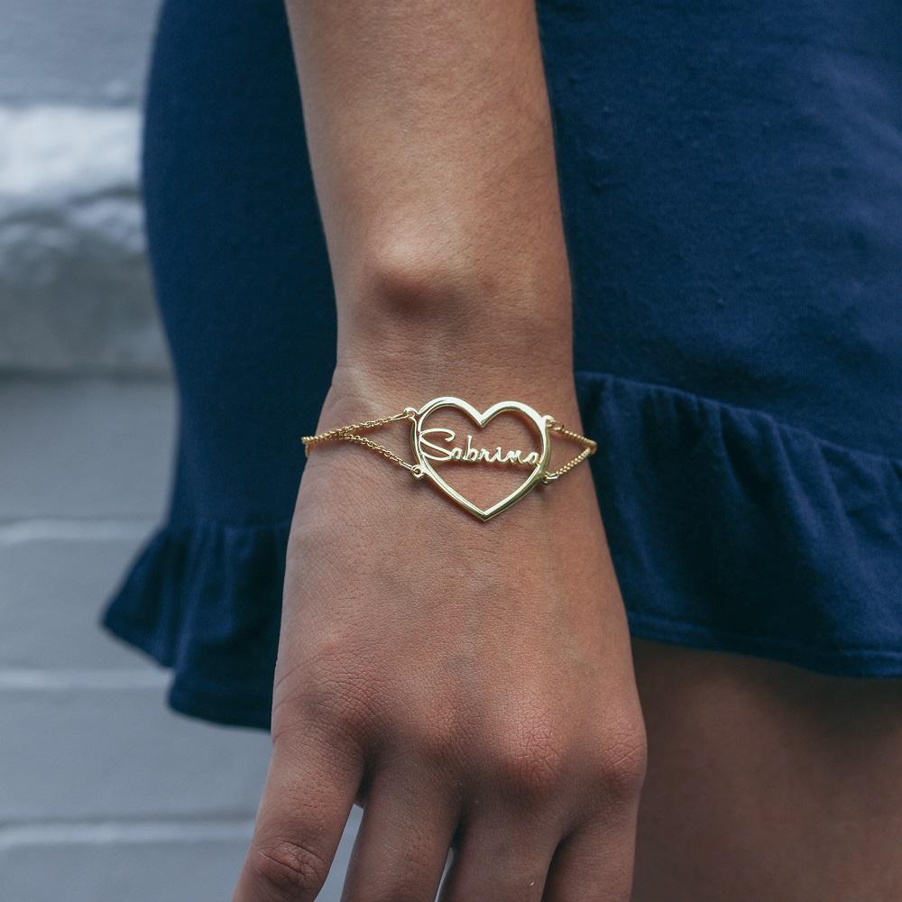 Heart Nameplate Bracelet