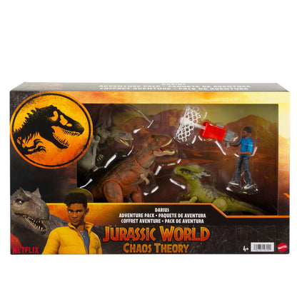 Jurassic World: Chaos Theory Darius Action Figure & 3 Dinosaurs Story Pack Toy