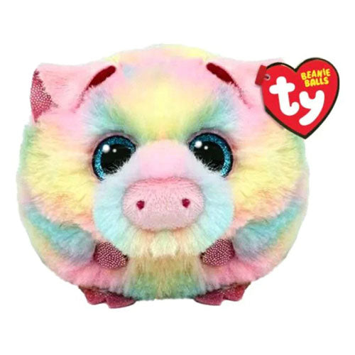 Beanie Puffies 4" Ball - Pigasso - Pastel Pig