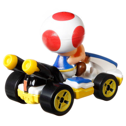 Hot Wheels Mario Kart Vehículo de Juguete Toad Estándar Kart